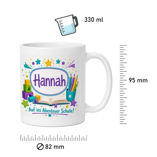 Tasse »Hannah Auf ins Abenteuer Schule!«