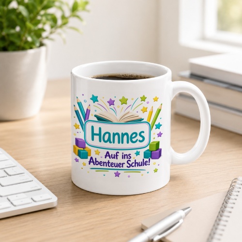 Tasse »Hannes – Auf ins Abenteuer Schule!«