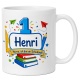Tasse »Henri Hurra, ich bin ein Schulkind!«