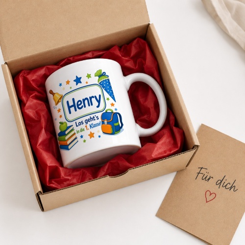 Tasse »Henry Los geht’s in die 1. Klasse!«