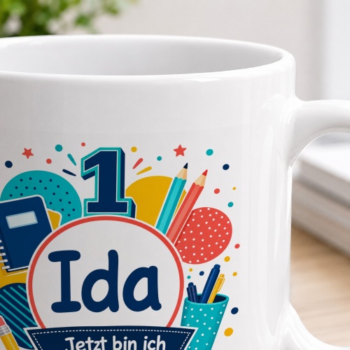 Tasse »1 Ida Jetzt bin ich ein Schulkind!«