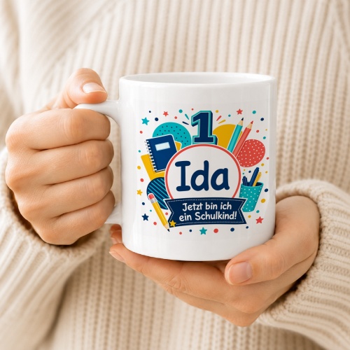 Tasse »1 Ida Jetzt bin ich ein Schulkind!«