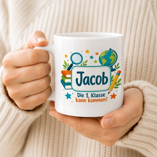 Tasse »Jacob Die 1. Klasse kann kommen!«