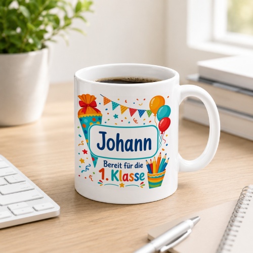 Tasse »Johann Bereit für die 1. Klasse«