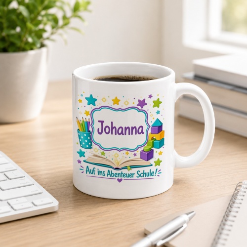 Tasse »Johanna Auf ins Abenteuer Schule!«