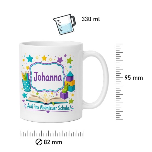 Tasse »Johanna Auf ins Abenteuer Schule!«