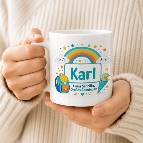 Tasse »Karl Kleine Schritte. Großes Abenteuer.«