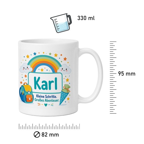 Tasse »Karl Kleine Schritte. Großes Abenteuer.«
