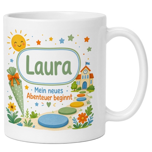 Tasse »Laura Mein neues Abenteuer beginnt«