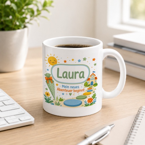 Tasse »Laura Mein neues Abenteuer beginnt«