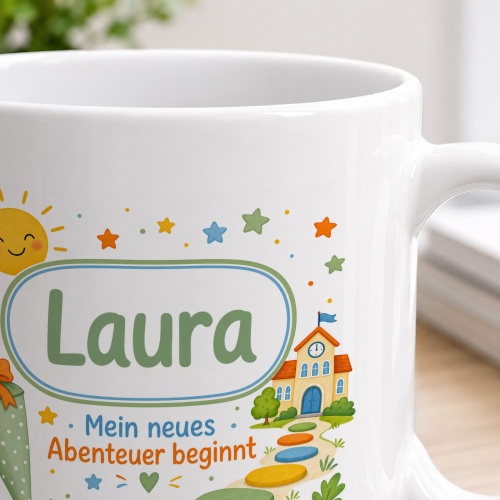 Tasse »Laura Mein neues Abenteuer beginnt«