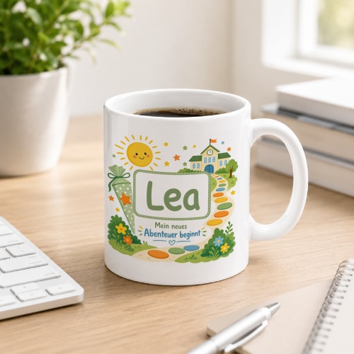 Tasse »Lea Mein neues Abenteuer beginnt«