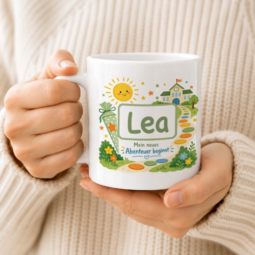 Tasse »Lea Mein neues Abenteuer beginnt«