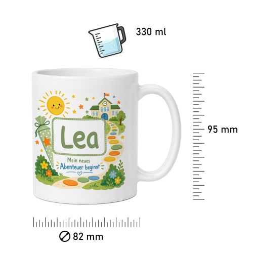 Tasse »Lea Mein neues Abenteuer beginnt«