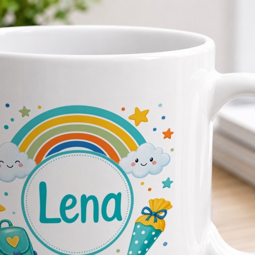 Tasse »Lena Kleine Schritte. Großes Abenteuer.«