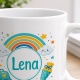 Tasse »Lena Kleine Schritte. Großes Abenteuer.«