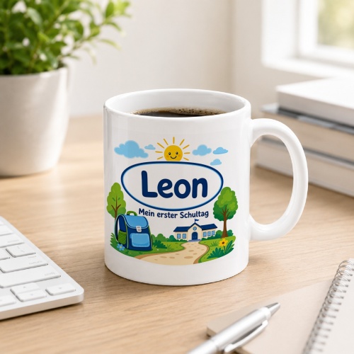 Tasse »Leon Mein erster Schultag«
