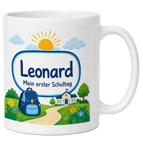 Tasse »Leonard Mein erster Schultag«