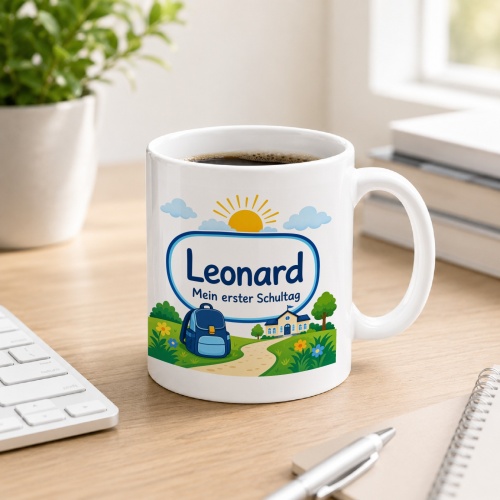 Tasse »Leonard Mein erster Schultag«