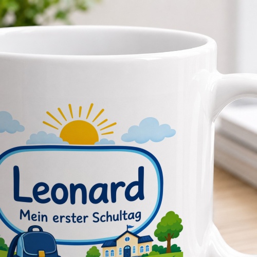 Tasse »Leonard Mein erster Schultag«