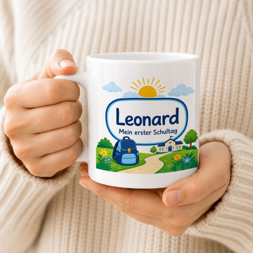 Tasse »Leonard Mein erster Schultag«