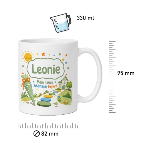 Tasse »Leonie Mein neues Abenteuer beginnt«