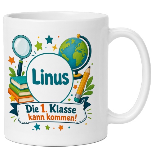 Tasse »Linus Die 1. Klasse kann kommen!«