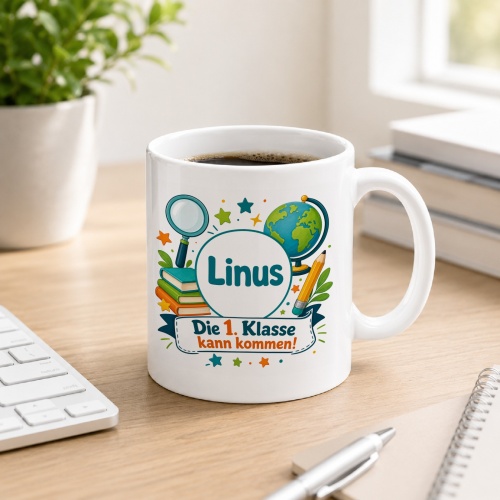 Tasse »Linus Die 1. Klasse kann kommen!«