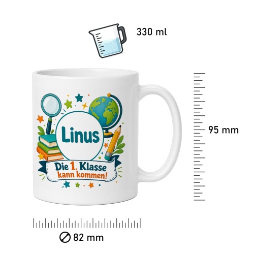 Tasse »Linus Die 1. Klasse kann kommen!«