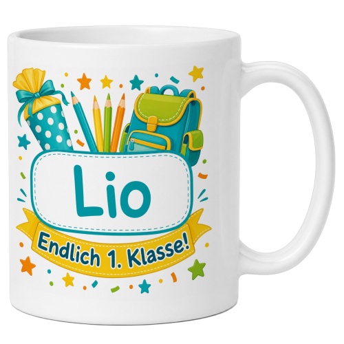 Tasse »Lio Endlich 1. Klasse!«