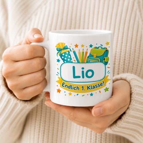 Tasse »Lio Endlich 1. Klasse!«