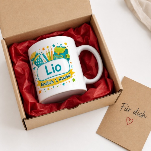Tasse »Lio Endlich 1. Klasse!«