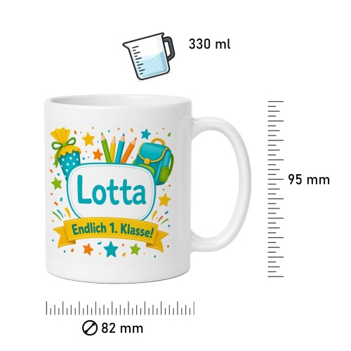 Tasse »Lotta Endlich 1. Klasse!«