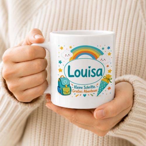 Tasse »Louisa Kleine Schritte. Großes Abenteuer.«