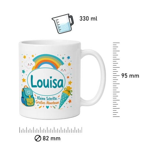 Tasse »Louisa Kleine Schritte. Großes Abenteuer.«