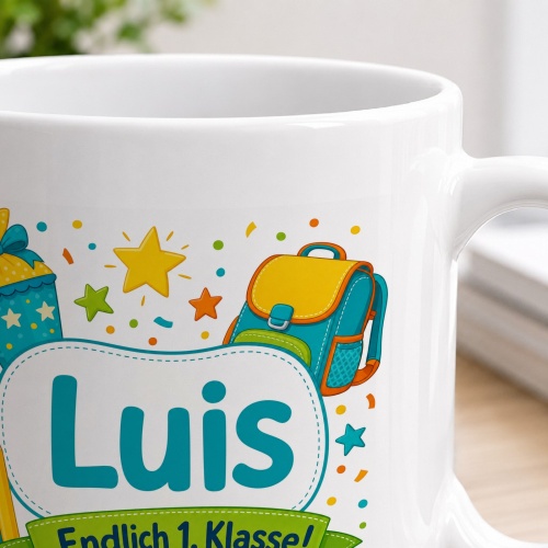 Tasse »Luis Endlich 1. Klasse!«