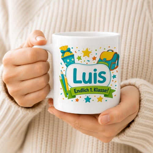 Tasse »Luis Endlich 1. Klasse!«