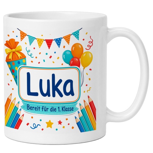 Tasse »Luka Bereit für die 1. Klasse«
