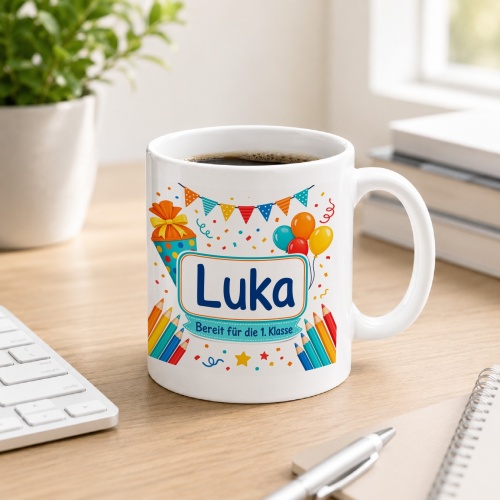 Tasse »Luka Bereit für die 1. Klasse«