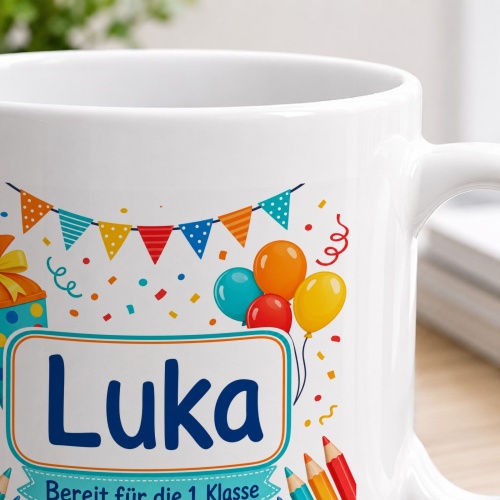 Tasse »Luka Bereit für die 1. Klasse«