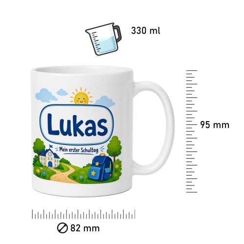 Tasse »Lukas Mein erster Schultag«