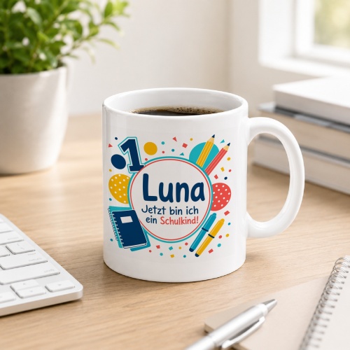 Tasse »Luna Jetzt bin ich ein Schulkind!«