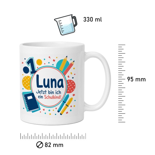 Tasse »Luna Jetzt bin ich ein Schulkind!«