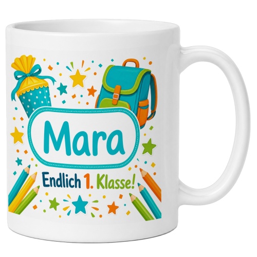 Tasse »Mara Endlich 1. Klasse!«