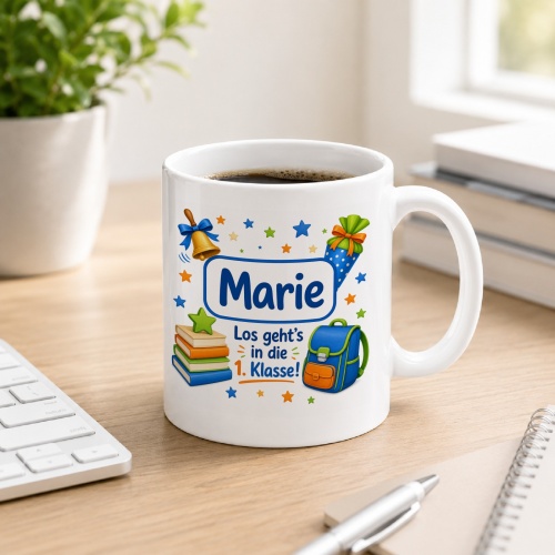 Tasse »Marie Los gehts in die 1. Klasse!«