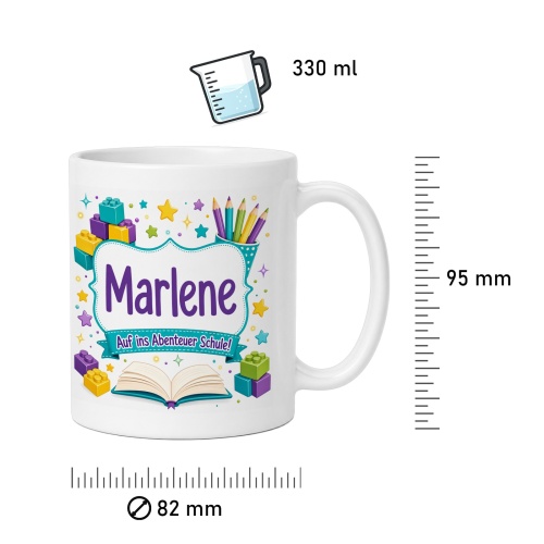 Tasse »Marlene Auf ins Abenteuer Schule!«