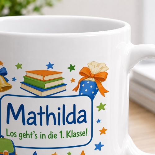 Tasse »Mathilda Los gehts in die 1. Klasse!«