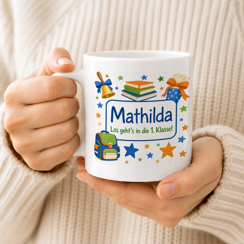 Tasse »Mathilda Los gehts in die 1. Klasse!«