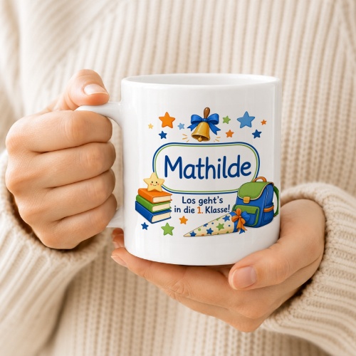 Tasse »Mathilde Los geht’s in die 1. Klasse!«
