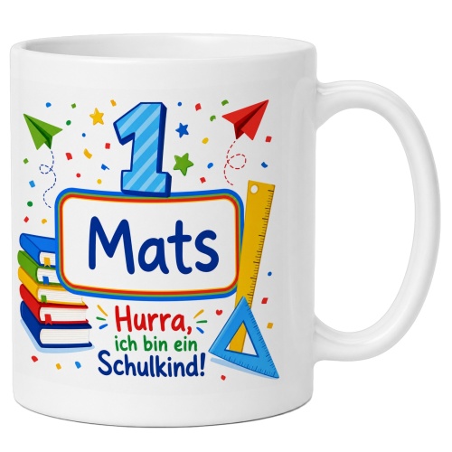 Tasse »Mats Hurra, ich bin ein Schulkind!«